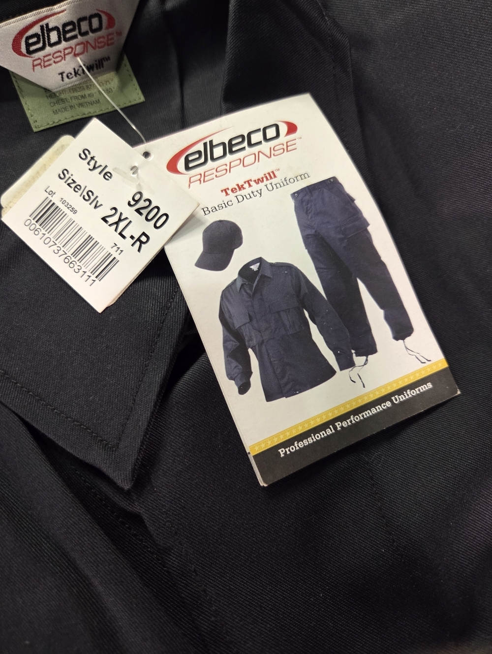 NWT Elbeco Long Sleeve 2XL Basic Duty Uniform
